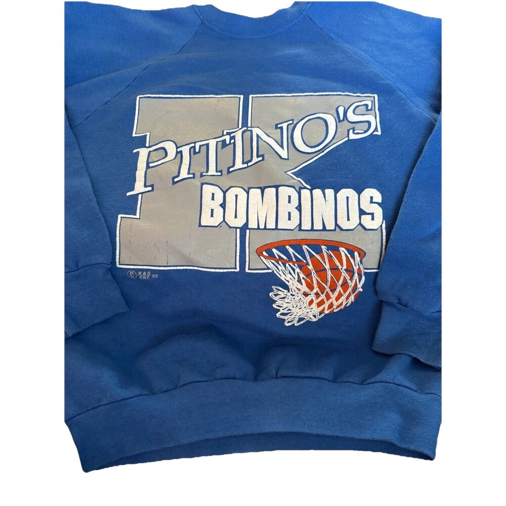 VINTAGE  K&S 89 PITINO'S BOMBINOS SWEATSHIRT (L) UK Rick Pitino Basketball Sport